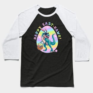 Happy East-Rawr Cute Dinosaur Bunny Ears Happy Easter Day Baseball T-Shirt